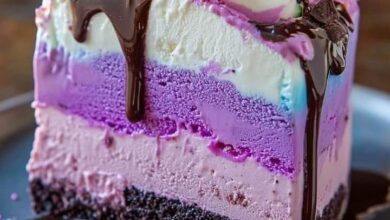 How to Make a Stunning Layered Rainbow Ice Cream Cake