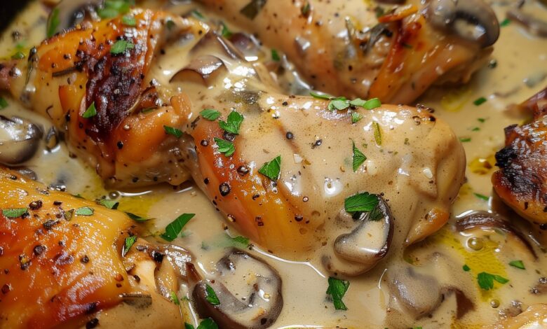 Creamy Garlic Mushroom Chicken – A Deliciously Comforting Meal