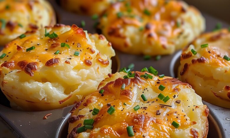 Cheesy Mini Mashed Potato Muffins – A Perfect Side Dish or Snack