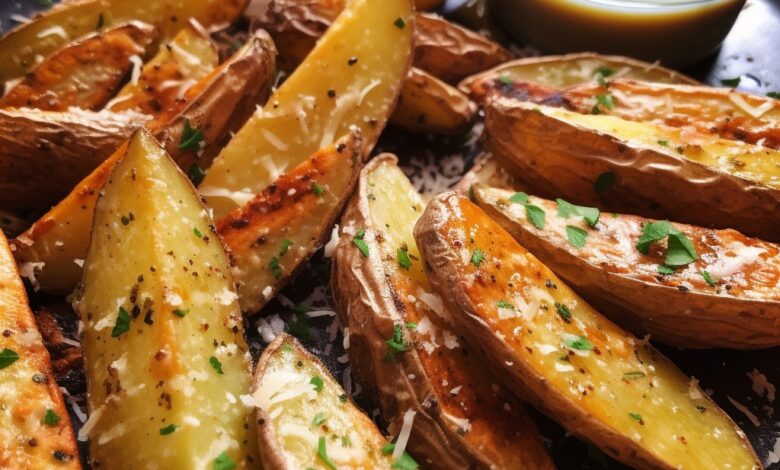 Oven-Roasted Parmesan Herb Potato Wedges – Crispy and Flavorful